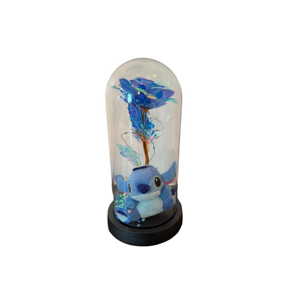 Blue Rose Dome with Plush stitch